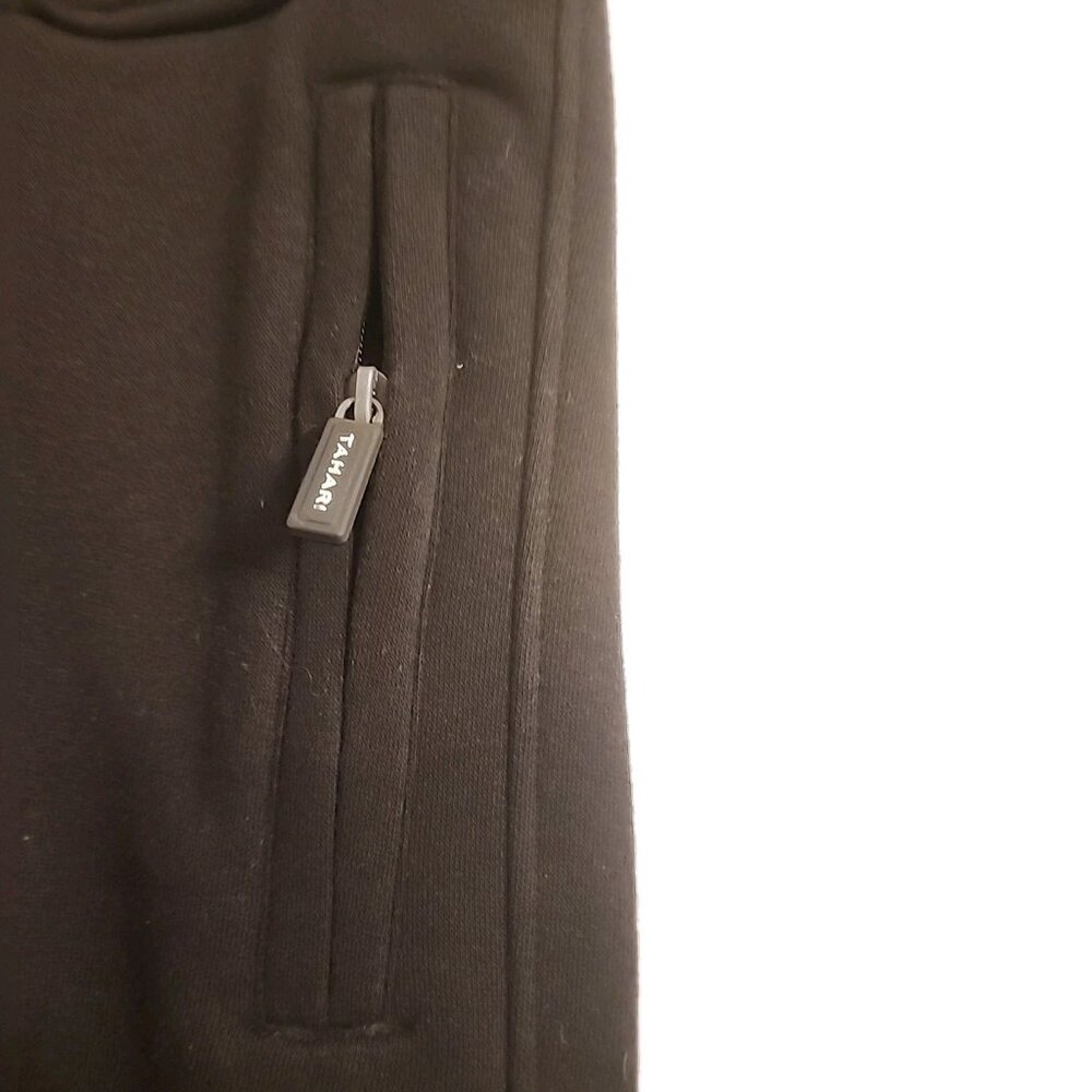 TAHARI size XL  Mens black cotton athletic casual Shorts zippered pockets zip - Picture 2 of 8